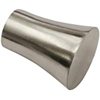 Gardinia Cono para Cortinas (2 Unidades- Metal- Aspecto de Acero Inoxidable- diámetro)- Ø 19 mm- 2
